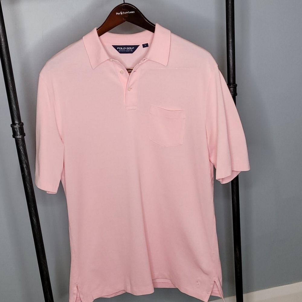 Polo Golf pink pique polo shirt